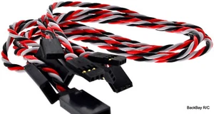 5 Pack: (5) 30CM Twisted 22awg Servo Extension Leads / Futaba - Picture 1 of 2