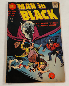 Man In Black #2 Nov. 1957 Harvey Thrilli Adventure Comic ONE STAPLE