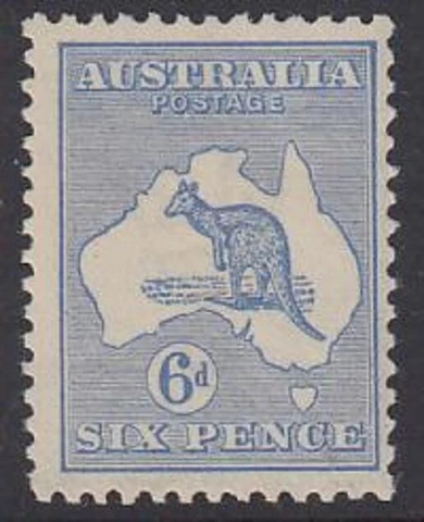 AUSTRALIA Kangaroo 6d Blue 3rd Wmk. Die 2 MUH ... Cat. BW 19 $575 Cover