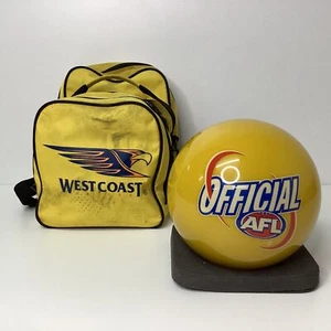 Official AFL West Coast Eagles Bowling Bowl No Holes & Carry Bag (L8) W#640 - Picture 1 of 14