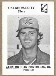 Tarjeta de Oklahoma City 89ers 1978 Arnaldo Juan Contreras - número de montaje - envío gratuito - Imagen 1 de 2