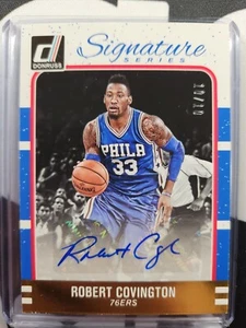 2016-17 Panini Donruss Robert Covington Signature Series Auto Gold 10/10 76ERS - Foto 1 di 2