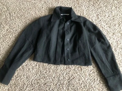 Chaqueta Blazer Zara Talla S Carbón Recortada Foto 1 de 4