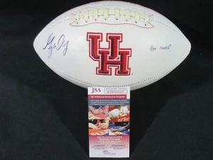 GREG WARD JR. SIGNIERTES HOUSTON COUGARS LOGO FOOTBALL mit GO COOGS JSA PROOF EAGLES - Bild 1 von 6