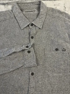 Wolverine Shirt Mens XXL Gray Long Sleeve Heavyweight Button Up Shacket Work - Picture 1 of 10