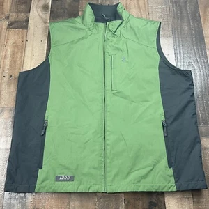 Izod Men’s Reversible Full Zip Fleece Vest Green/Dark Gray Size 2XL - Picture 1 of 12