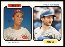 Tony Pérez Trea Turner 2022 Topps Heritage Then and Now Card Insert #TAN-PT