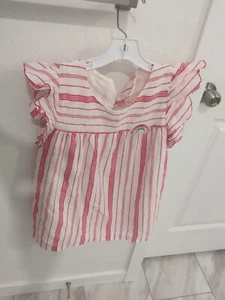 Girls Cat And Jack Ruffle Blouse Size 14/16 Euc - Picture 1 of 5