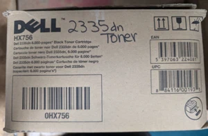 GENUINE DELL HX756 BLACK TONER CARTRIDGE 2335DN- Open box, Overstock, Genuine - Zdjęcie 1 z 5