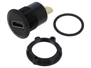 HDMI-01-BK Adapter für Frontplatten,rückseitiger Schraubverschluss ONPOW - Picture 1 of 1