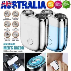 Waterproof Portable USB Men's Shaver, Mini Double Head Washable Electric Razor - Picture 1 of 23