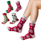4 Pairs Women Men Christmas Socks Crew Socks Boot Stockings