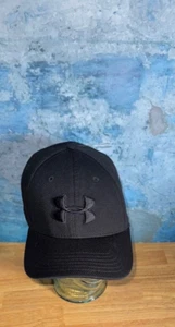 Under Armour Black M/L Ball Cap Fitted Baseball Hat - Picture 1 of 6