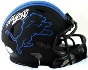 Adrian Peterson Autographed Detroit Lions Eclipse Speed Mini Helmet - Beckett W