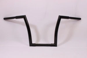 BLACK APE HANGER HANDLEBAR 11" 1998-2004 Suzuki VS800 VS1400 INTRUDER FAT 1.25" - Picture 1 of 4