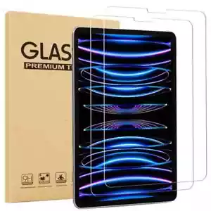 2x Verre Trempé 9H iPad Pro 12.9 2022/2021/2020 (6/5/4 Gen.) Verre de protection plein écran - Photo 1/4