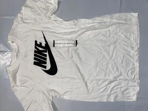 Nike Boy's Futura Graphic Tee White/Black Sz Medium AQ7395-100 - Picture 1 of 1