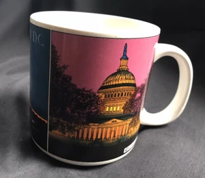 Silberne Washington DC Capital Souvenir Coffee Mug Cup US Capital White House - Picture 1 of 4