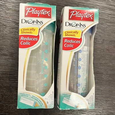 Vintage Playtex Drop In Baby Bottles 10oz Nursers NEW 10 liners Reduce Colic - Image 1 of 4
