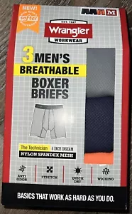 Wrangler ~ 3-Piece Mens Boxer Briefs Underwear Nylon Blend Breathable ~ M - Picture 1 of 3