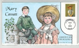 2003 COLLINS HANDPAINTED ARTIST MARY CASSATT PAINTING 3807 CHILD IN A STRAW HAT - Picture 1 of 1