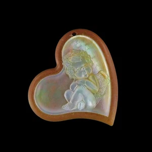 Carved Cherub MOP Designer Bead GM051007 - Picture 1 of 4
