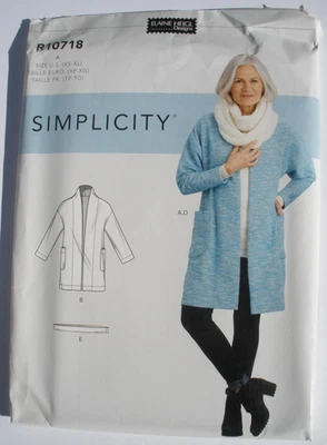 Simplicity R10718 Sewing Pattern Misses Cardigan Scarf & Headband Xs-XL - Image 1 of 2