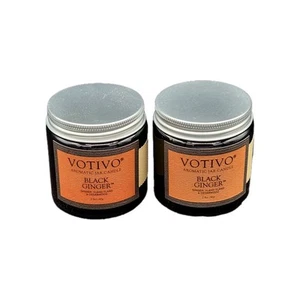 Votivo Aromatic Candle X 2 - Black Ginger - 2.8 oz Each New Jars - Picture 1 of 7