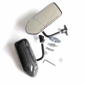 GP Carbon Fibre Race Large Wing Mirrors F1 Type Kit Car Bike Door Mirrors Z0726 - Picture 1 of 4