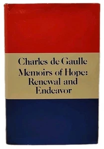Charles de Gaulle - Memoirs of Hope : Renewal & Endeavor 1971 1st Edition HCDJ - Foto 1 di 9