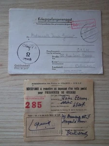 lot documents prisonniers guerre 1941 -1943 collection militaire - Picture 1 of 5