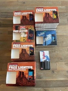 Lot of 21 Vintage Collectible 90s Marlboro Promo Lighters New In Box FREE SHIP - Picture 1 of 13