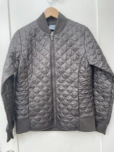 Columbia Omni-Heat Size Medium Gray Grey Quilted Sportswear Lightweight Jacket - Picture 1 of 13