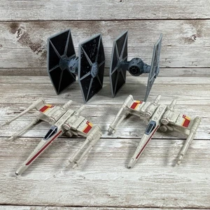 Lot 4 Star Wars Micro Machines X-Wing + TIE Fighter Ships 1995 LFL CGW Mini Set - Picture 1 of 10