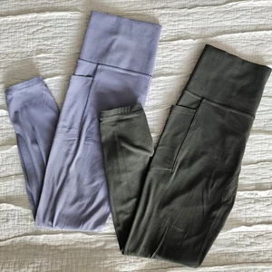 Athleta Salutation Stash 7/8 Tight with Pockets Small - Green/Purple Lot Of 2 - Picture 1 of 7