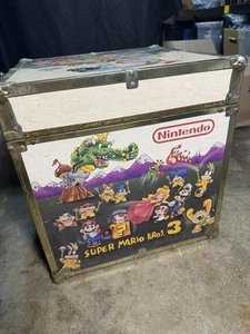 RARE 1980s Vintage Nintendo Super Mario 3 Zelda Wood Box Toy Chest Storage - Bild 1 von 14