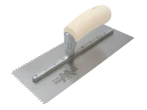 Marshalltown M701S Notched Trowel V 3/16in Wooden Handle 11 x 4.1/2in M/T701S - Picture 1 of 1