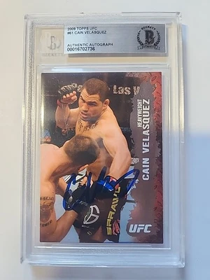 Cain Velásquez 2009 Topps UFC Auto Firmado Losa Beckett BAS Autografiado Foto 1 de 2