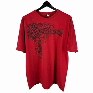 Vintage Y2K Volcom Red Skateboard Grunge Logo Streetwear Shirt Size XL - Picture 1 of 9