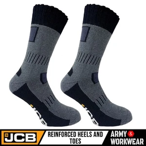 Jcb Workwear Rigger Boot Socks Grey Premium Mens Work Reinforced Heels and Toes - Picture 1 of 6