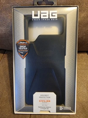 Capa UAG Urban Armor Gear Civilian para Galaxy Z Flip 4 5G preta nova - Imagem 1 de 4