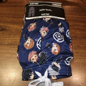 Jujutsu Kaisen Mens Chibi Sorcerers School Logo Allover Print Lounge Pants sz XL - Picture 1 of 5