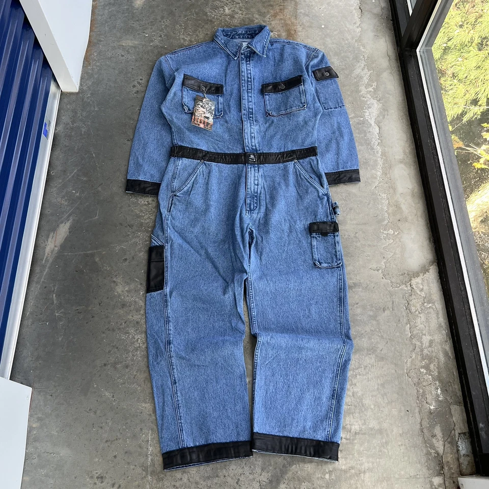 Mono vaquero vintage Noiz ilimitado años 90 raro estilo hip hop Y2K talla L Foto 1 de 4