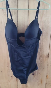 Dr. Rey Shapewear Xtreme Plunge Bodysuit Sz 38C Black - Picture 1 of 6