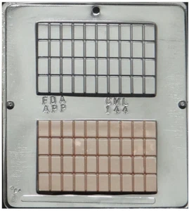 NEW 2 Cavity 40 Square BREAKER BAR Chocolate Candy Plaster Clay Fondant Mold - Picture 1 of 1