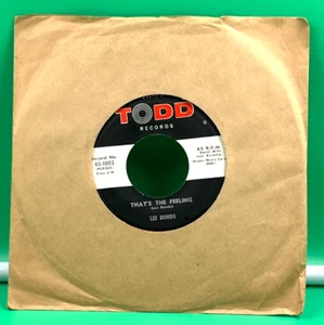HiFi Schallplatten Lee Bonds That's The Feeling / One More Time 45 RPM Schallplatte - Bild 1 von 3