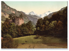 Schweiz, Berner Oberland, Interlaken, Ruine Unspunnen Vintage albumen print,  