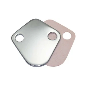 Chevy Big Block Chrome Steel Fuel Pump Block-Off Plate 396 402 427 454 Universal - Picture 1 of 3