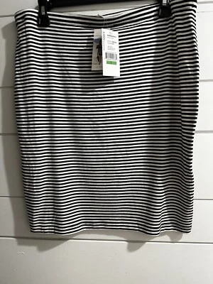 Saia lápis Karen Kane Marrakech II listras pretas e brancas tamanho G NOVA - Imagem 1 de 4