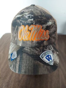 Ole Miss NCAA Camo Mesh Back Trucker Cap Snap Back Baseball Hat NWT - Picture 1 of 11